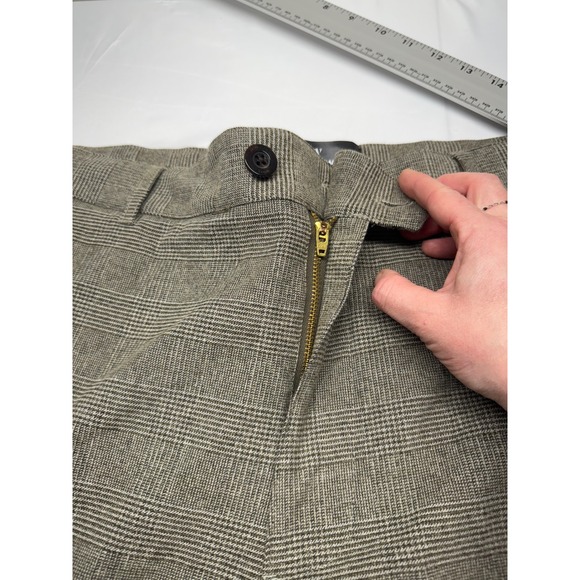 Houston White Men's Plaid Dress Pants Slim Fit Casual Office Trousers XXL - Picture 7 of 13